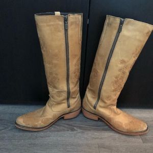 Liberty Black Floral Boots Size 8